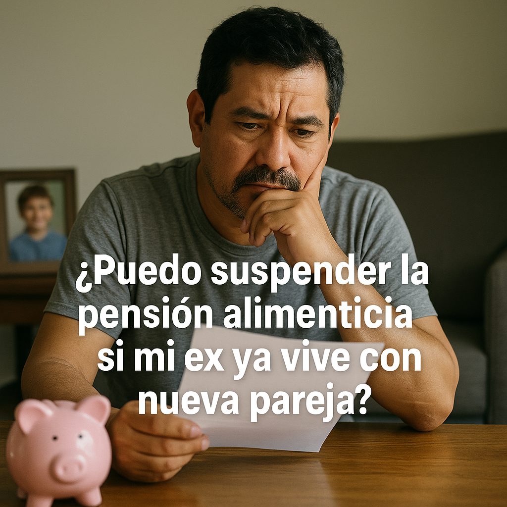 ¿Puedo suspender la pensión alimenticia si mi ex ya vive con nueva pareja?