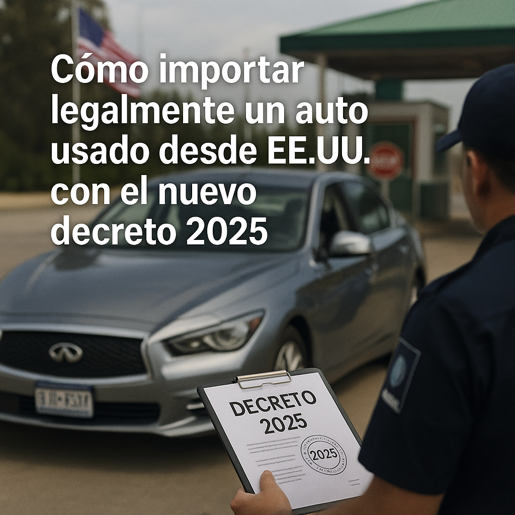 Cómo importar legalmente un auto usado desde EE.UU. con el nuevo decreto 2025