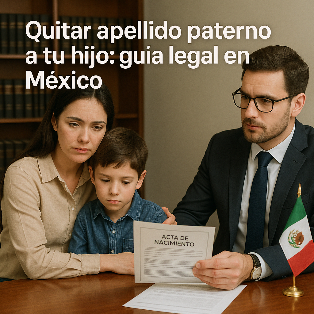 Quitar apellido paterno a tu hijo: guía legal en México